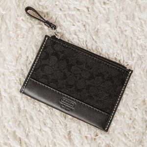 Coach pocket change purse with key chain